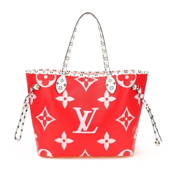 Louis Vuitton Handbags - NEW Louis Vuitton Multicolor Monogram Coated Canvas Giant Neverfull MM Rouge